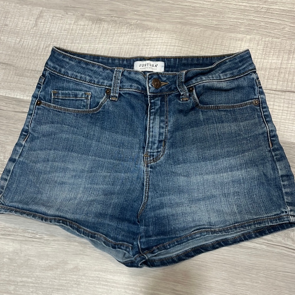 High rise jean shorts